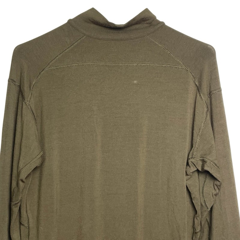 Arc'teryx Pullover Mens Rho 1/4 Zip Base Layer 95% Wool Hiking Hunter Green Sz L gallery