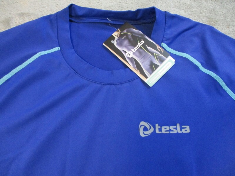 Tesla Cycling Shirt Mens XL Blue Compression Performance Training Base Layer gallery