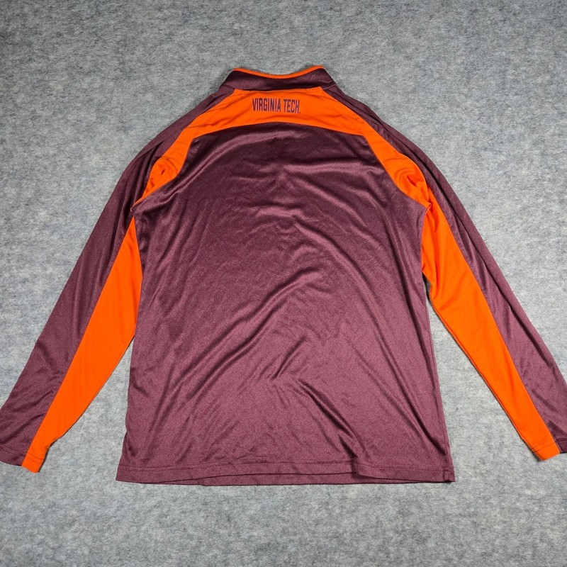 Colosseum Mens Maroon Virginia Tech Hokies Quarter Zip Pullover XL gallery