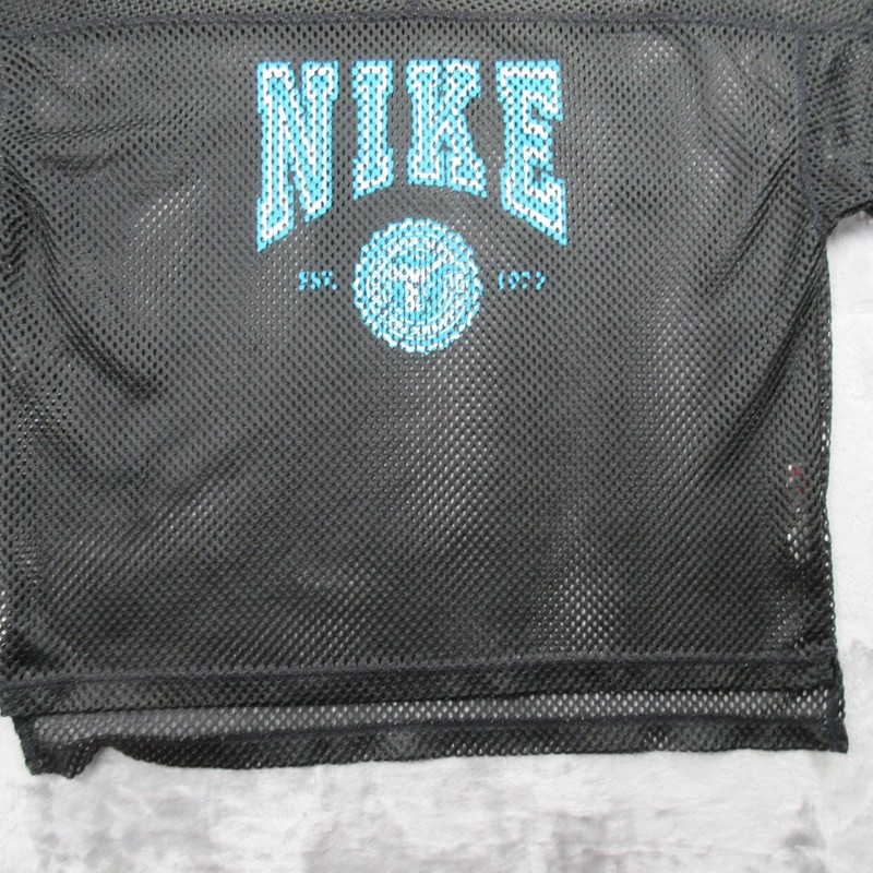 Vintage Nike Shirt Mens Large Black Mesh Football Jersey Graphic Top Breathable gallery