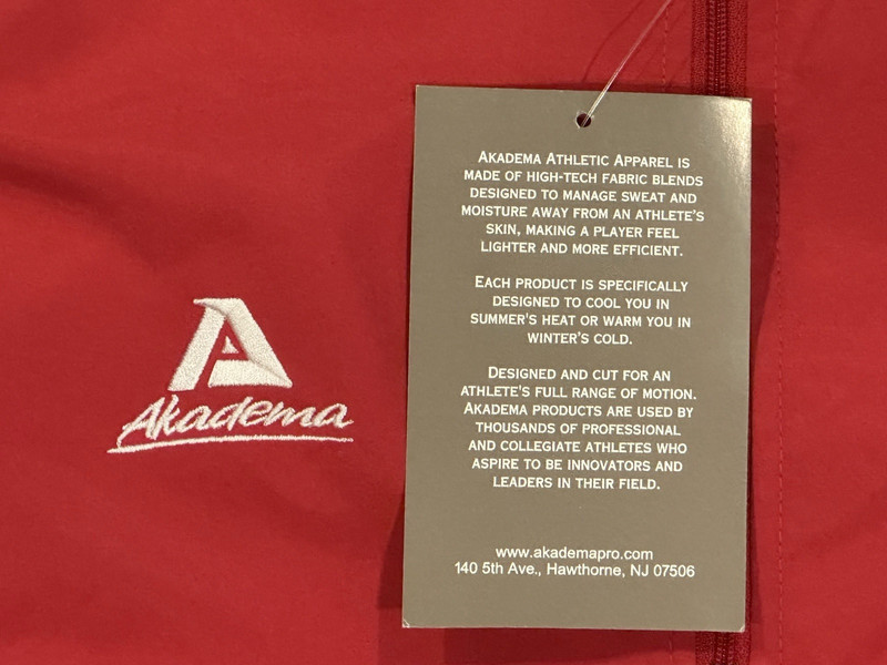 Akadema Pullover Red Dugout Practice Jacket M Baseball gallery