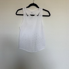 Nike Dri-FIT ADV White V-Neck Sleeveless Breathable Mesh Running Tank Men’s XXS