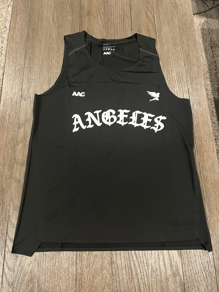 Mens Los Angeles Athletic Club Racing Running Singlet Black New $70 Large