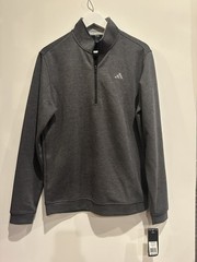 Adidas Elevated Men’s 1/4 Zip Golf Pullover ADVR0884 Dark Gray Sz LS NWT