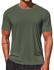 Men’s UPF 50+ Sun Protection Shirts Swim UV Quick Dry Short Sleeve T-Shirts f…