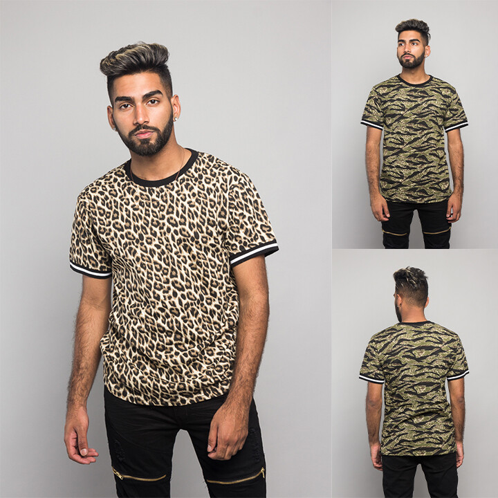Victorious Men's Casual Trendy Animal Print Comfortable Jersey T-Shirt TS7298 gallery