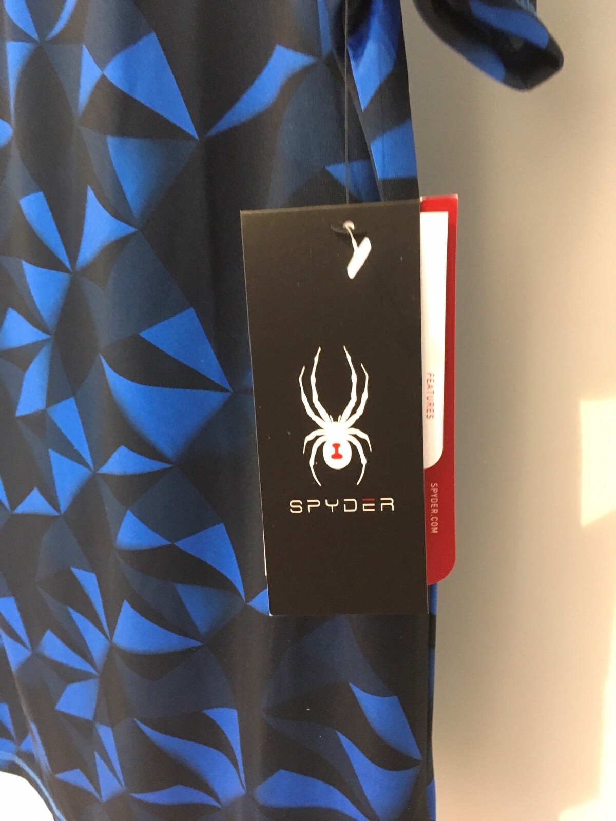 Spyder Men’s Swim Small Rash Guard Surf & Sun UPF 30+ Short Sleeve Blue Camo NWT gallery