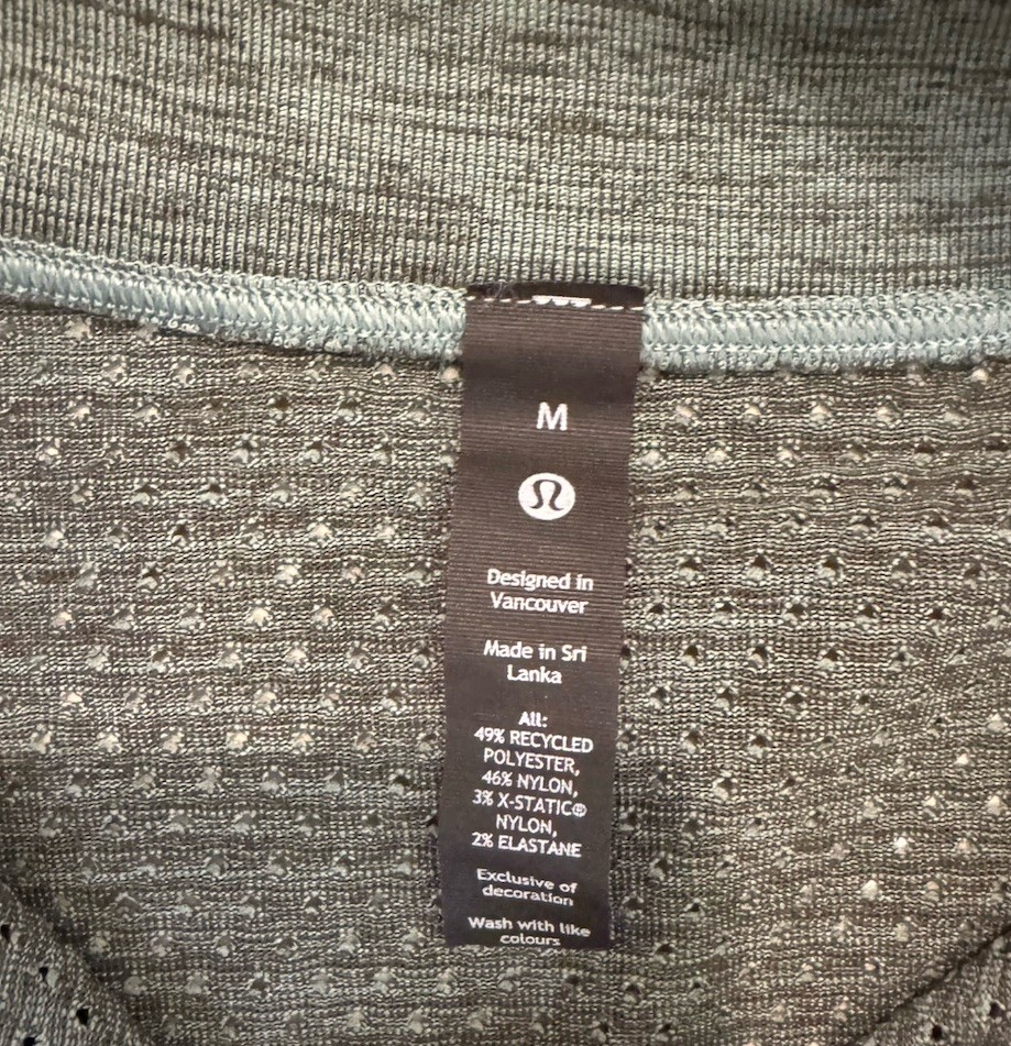 Men’s Lululemon Metal Vent Tech 3/4 Medium Weight Size Medium EUC gallery