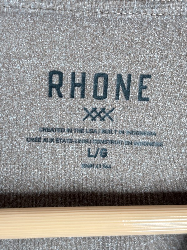 Rhone Reign Long Sleeve Training Shirt Mens L Brown Active Outdoor Hiking Gym gallery