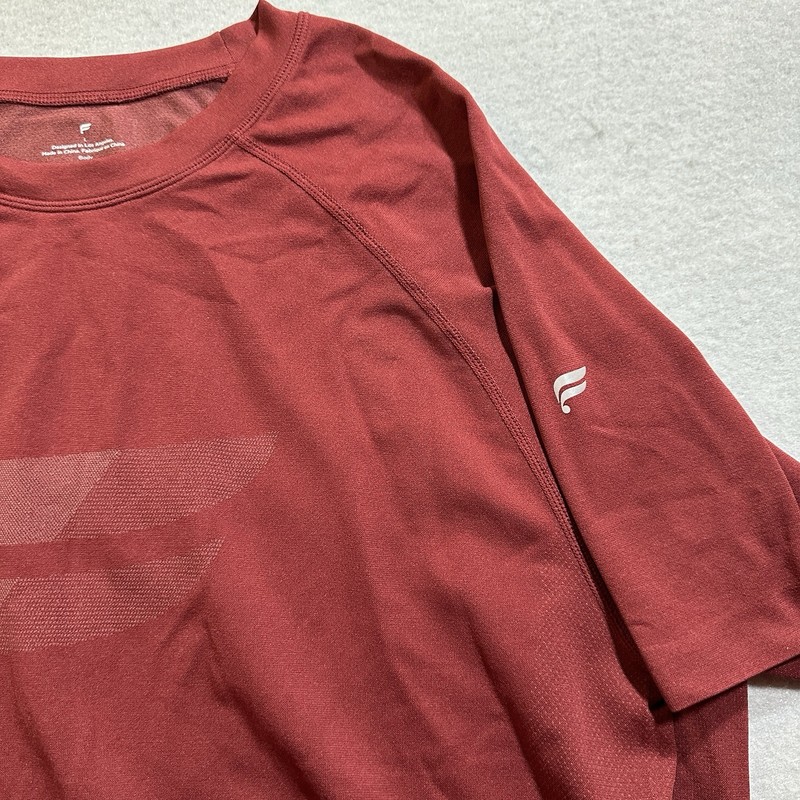 Fabletics Training Day T-Shirt Mens Large Adrenaline Red Two Tone Performance gallery