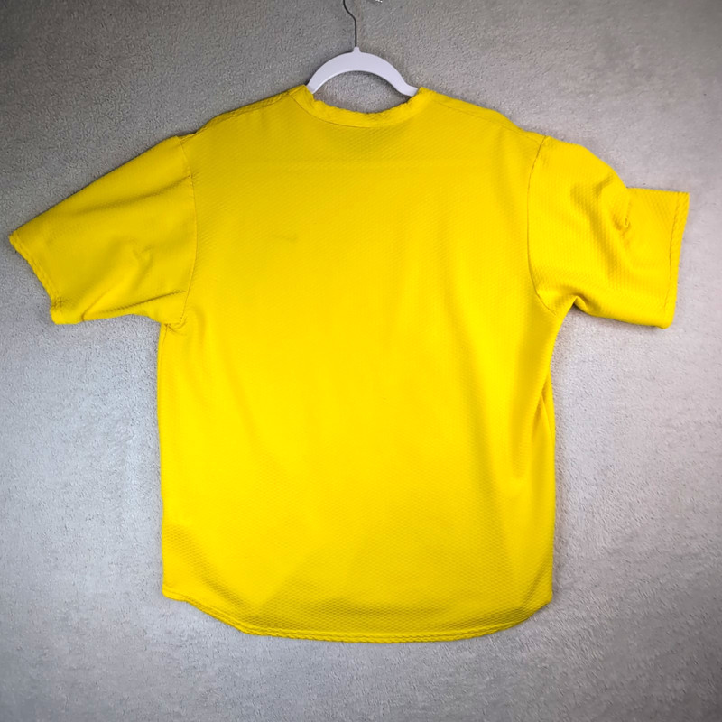Nike Textured Performance Knit Athletic Training Shirt Yellow Water Wick Cooling gallery