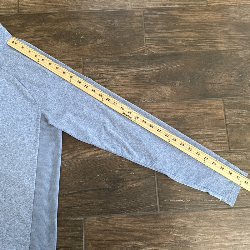 Holderness & Bourne Darrow Pullover Men M Blue Heather Quarter Zip Golf Stretch gallery