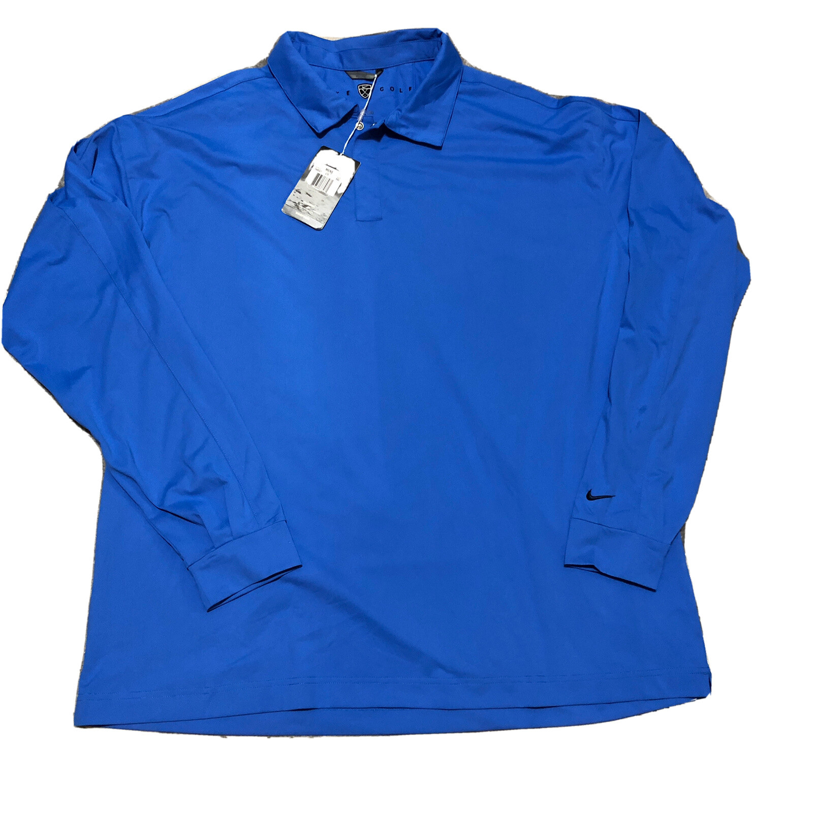 NWT Nike Golf Mens Dri-Fit Pullover Button Up Shirt Jacket 2XL L/S Blue w/ Flaws gallery