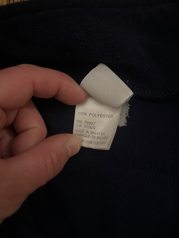Brooks Running Navy Blue Micro Tech Fleece 1/4 Zip Athletic Pullover VGUC gallery
