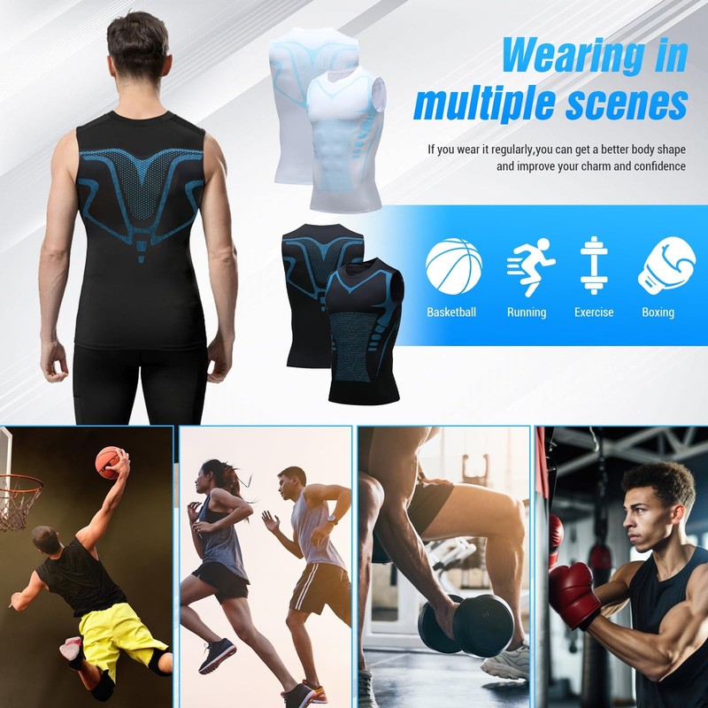 Men Tight Sleeveless Vest Compression High Elastic Quick Dry Tank Top Bsae Layer gallery