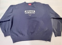 VTG NFL Dallas Cowboys Navy Embroidered Patch Crewneck Sweatshirt Men’s XXL