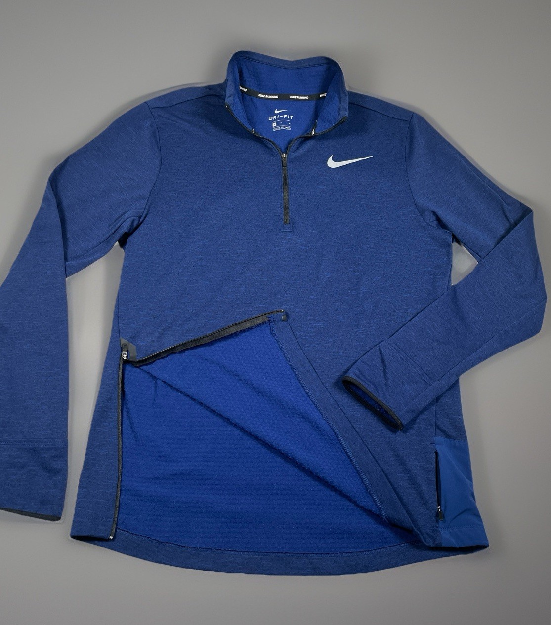 Nike Therma 1/2 Zip Running Pullover Top 928557-492 Men’s Size M Navy gallery