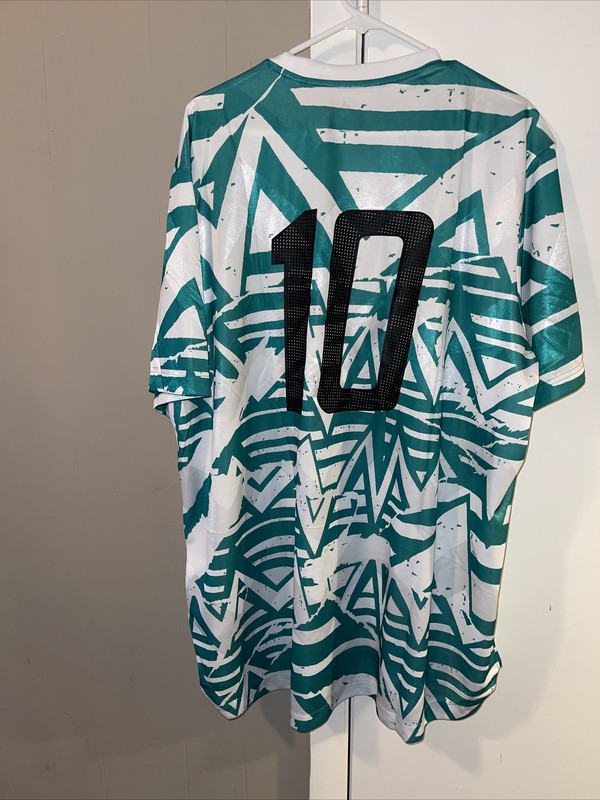 Adidas DNA Graphic No.10 Jersey FM1082 Soccer/FutBall White Glory Green 2XL gallery
