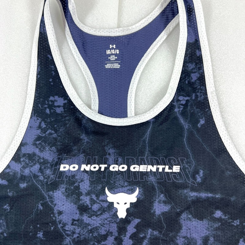 Under Armour Project Rock Mesh Tank Top Men's Large "Do Not Go Gentle" BodyBuild gallery
