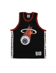 PUNK DRUNKERS Blazing Eyeball Miami Heat Inspired Jersey Black Size Medium