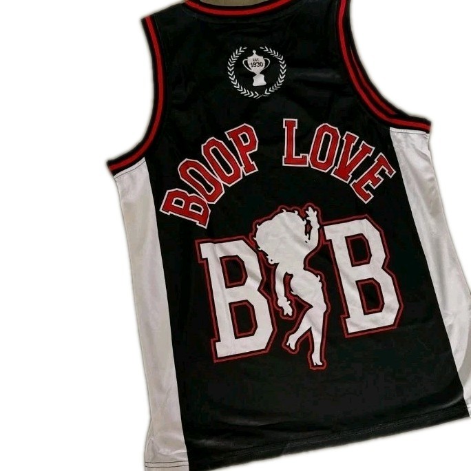 Reason X Betty Boop Boop Love Basketball Jersey Black-Red Size XL gallery