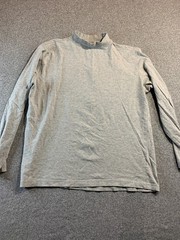 Aspire Top Men’s Medium Heather Gray Long Sleeve Mock Neck Lightweight Vintage