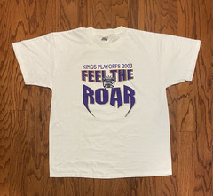 New Men Sacramento Sac Sactown Kings 2003 NBA Playoffs Feel The Roar Basketball