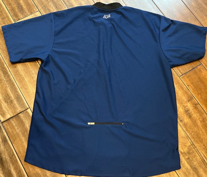Fox Authentic Bike Apparel BMX Racing Jersey 1/2 Zip Blue Short Sleeve Men 2XL gallery