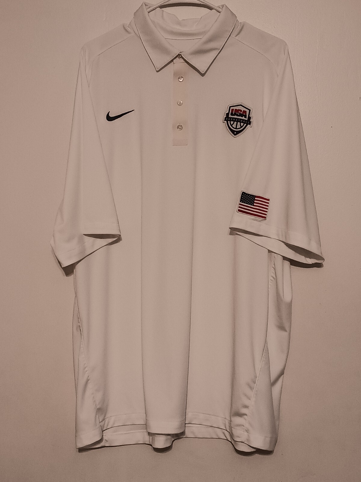 Nike Dri-Fit Team USA Olympics Basketball Coach’s Polo White Size 3XL gallery