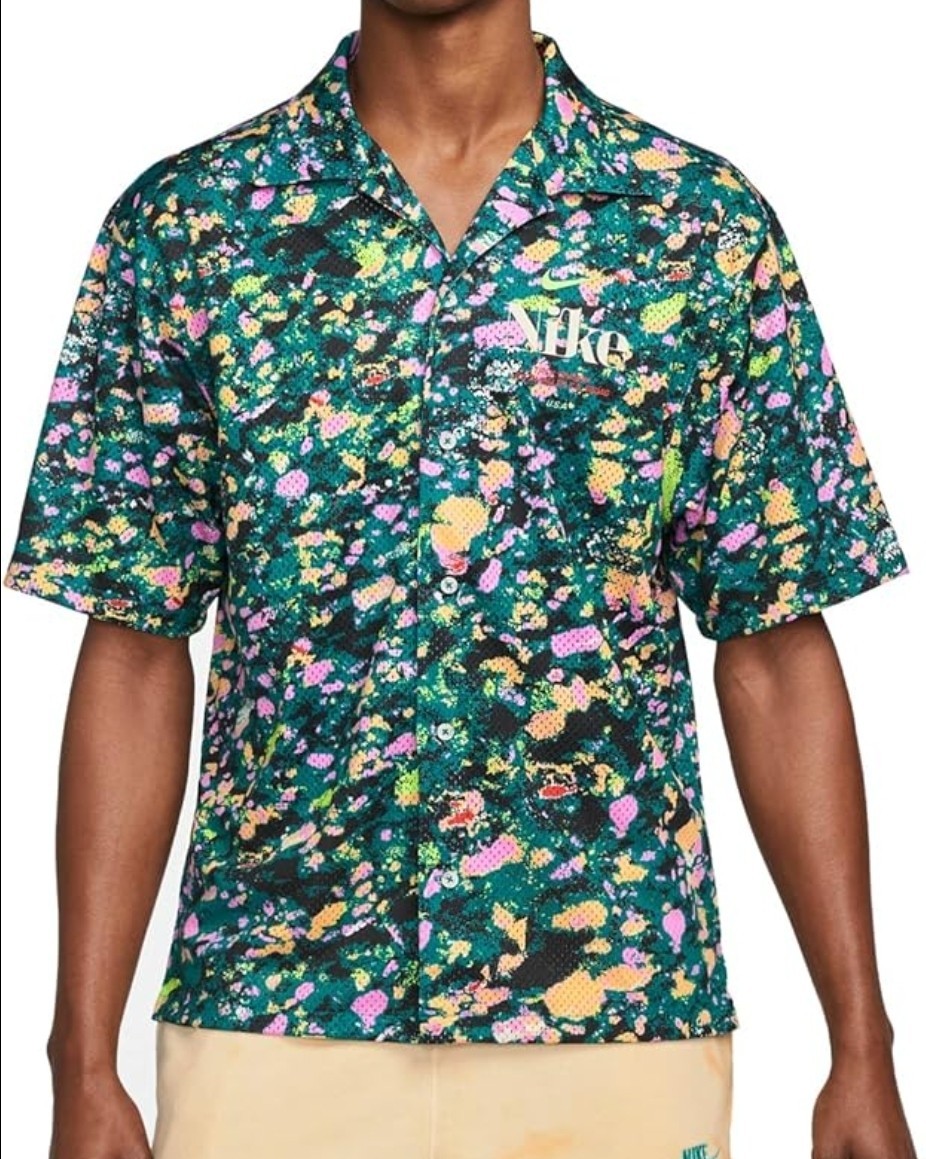 Nike Dri-FIT Colorful Graphic Shirt Size S Green Multicolor Thailand Nike Trek gallery