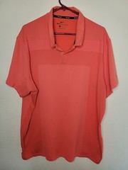 Nike Zonal Cooling Golf Men’s Orange Coral Short Sleeve Polo Shirt XXL