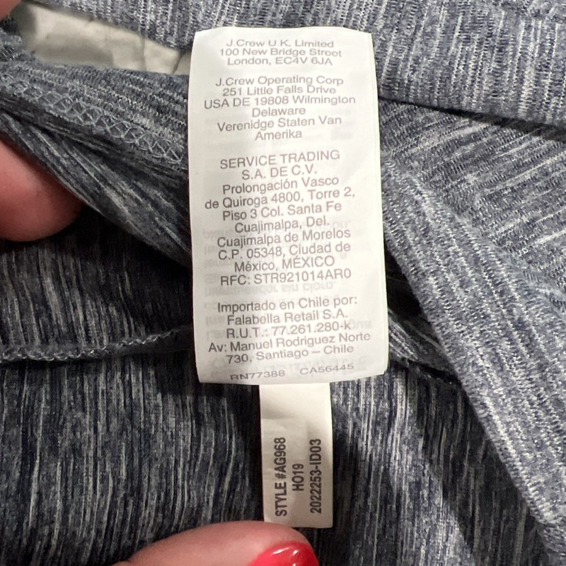 J Crew Performance 1/4 Zip Pullover Mens XL Blue Gray Collared Long Sleeve gallery