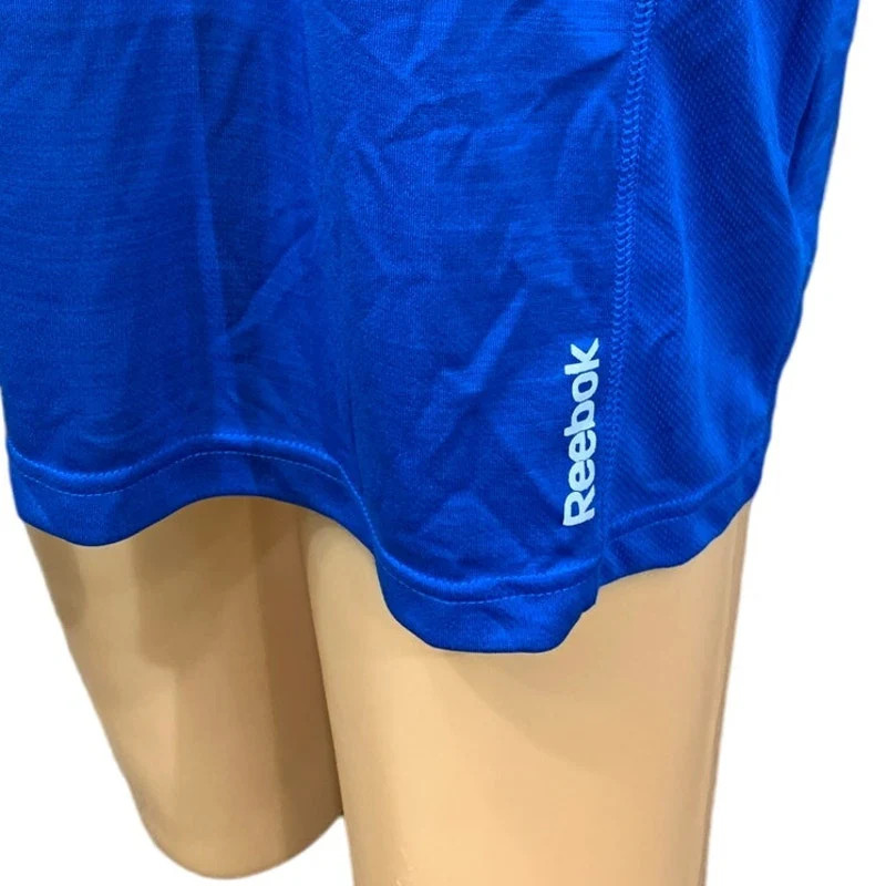 Reebok 2XL Mens Short Sleeve 100% Polyester Crew Neck Royal Blue Athletic Tee gallery