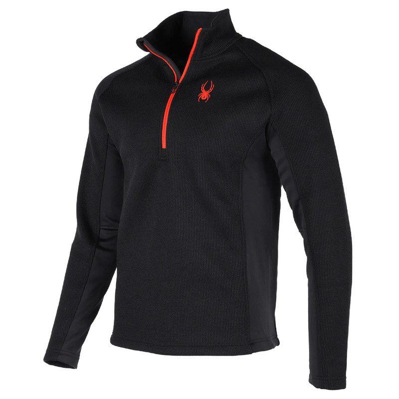 Spyder Outbound 1/4 Zip Black Fleece Lined Pullover Jacket M gallery