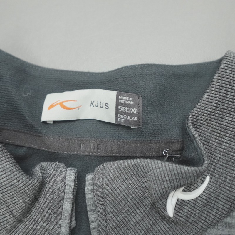 KJUS Liam TechWool Half Zip Pullover Men's Slim Fit Size 2XL Grey Melange $249 gallery