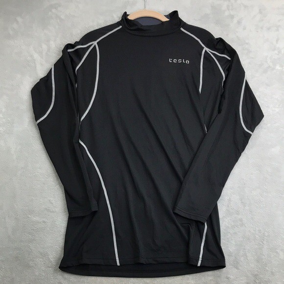 Tesla Men’s Progressive Sports Gear Performance Shirt Training Black 2XL gallery