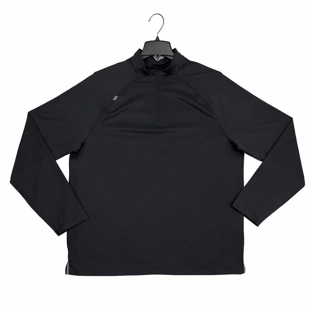 Rhone Session Pullover Mens XL Black Performance Golf 1 /4 Zip Stretch