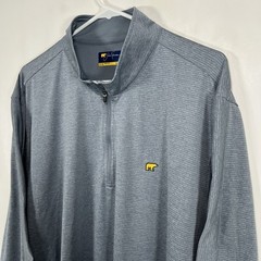 Jack Nicklaus 1/4 Zip Performance Pullover Mens Size XL Light Blue Striped EUC
