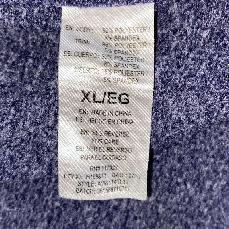 Avia Sportswear Shirt Mens XL Blue Mock Neck Thumb Holes gallery