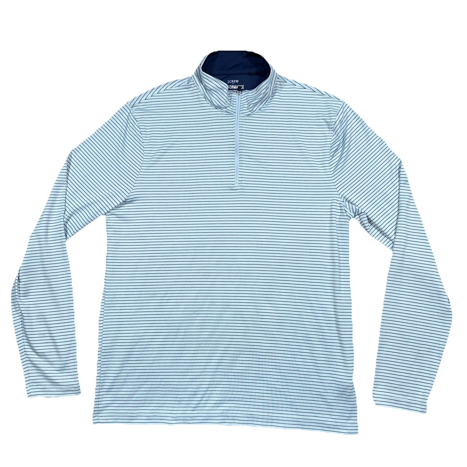 J.Crew Performance Quarter Zip Long Sleeve Stretch Size M Blue Athletic Pullover gallery