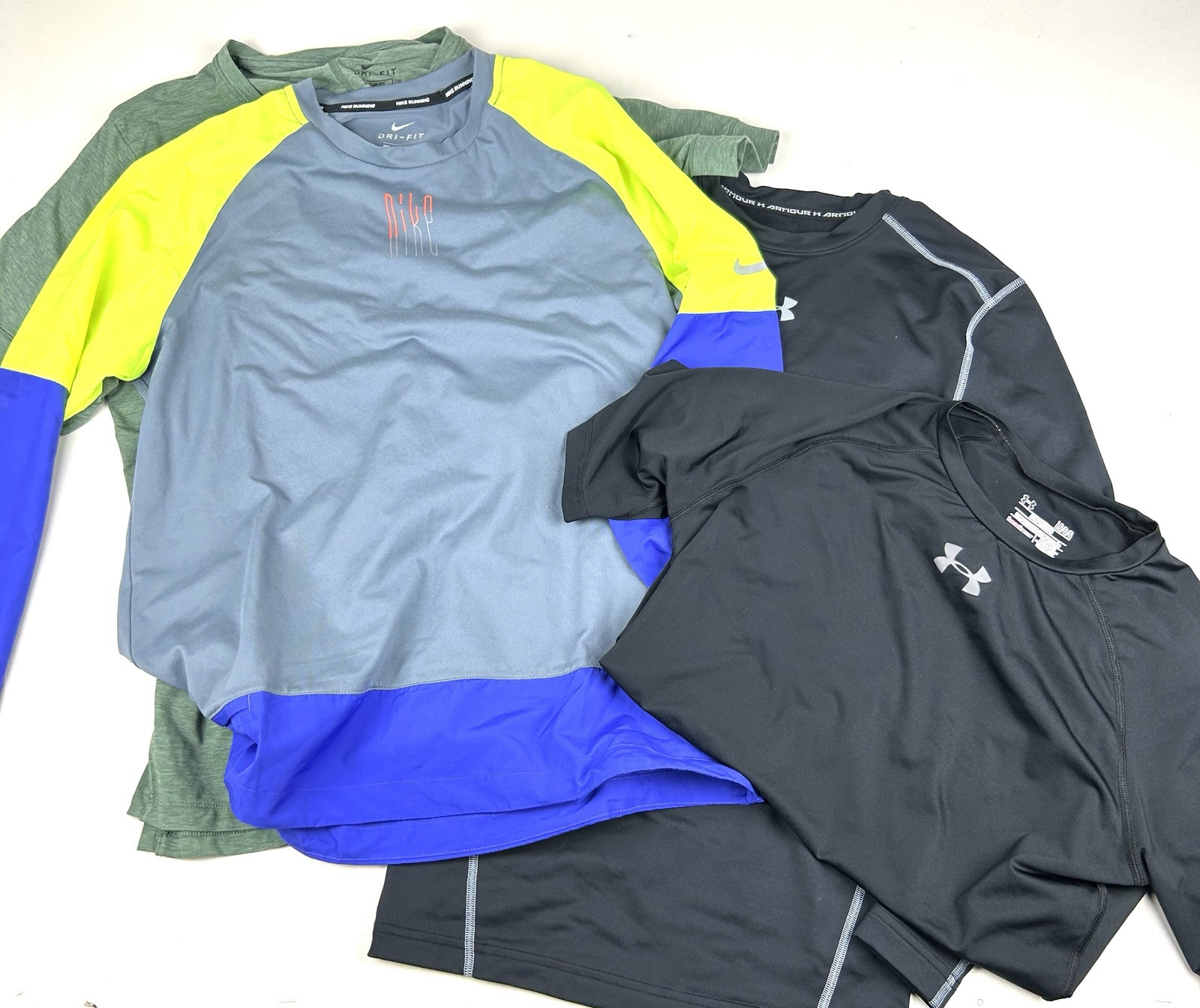 Nike Drifit & Running Men’s Set Of 4 Shirts Sz Medium Base Layer Gym Workout gallery