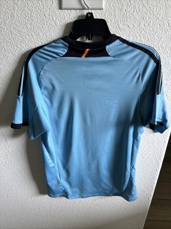 Adidas Climacool Soccer Jersey Mens Small Blue 2012-2013 Spain Away UEFA Euro gallery