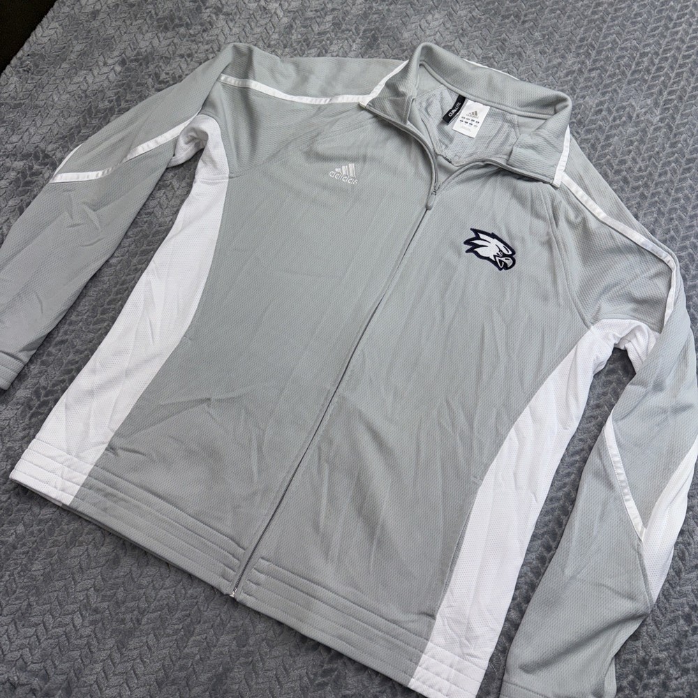 Adidas Climalite Full Zip Jacket Men's LARGE Gray Philadelphia Eagles