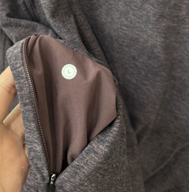 Lululemon Rulu Mock Neck Long Sleeve Shirt Heathered Arctic Plum Size Large gallery