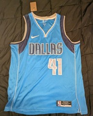 Dirk Nowitzki Large 48 NBA basketball jersey Blue Dallas Mavericks #41 new Nike