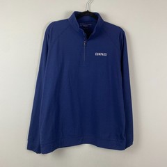Holderness & Bourne Pullover Mens L Compass Navy Blue Tailored Fit The Westland