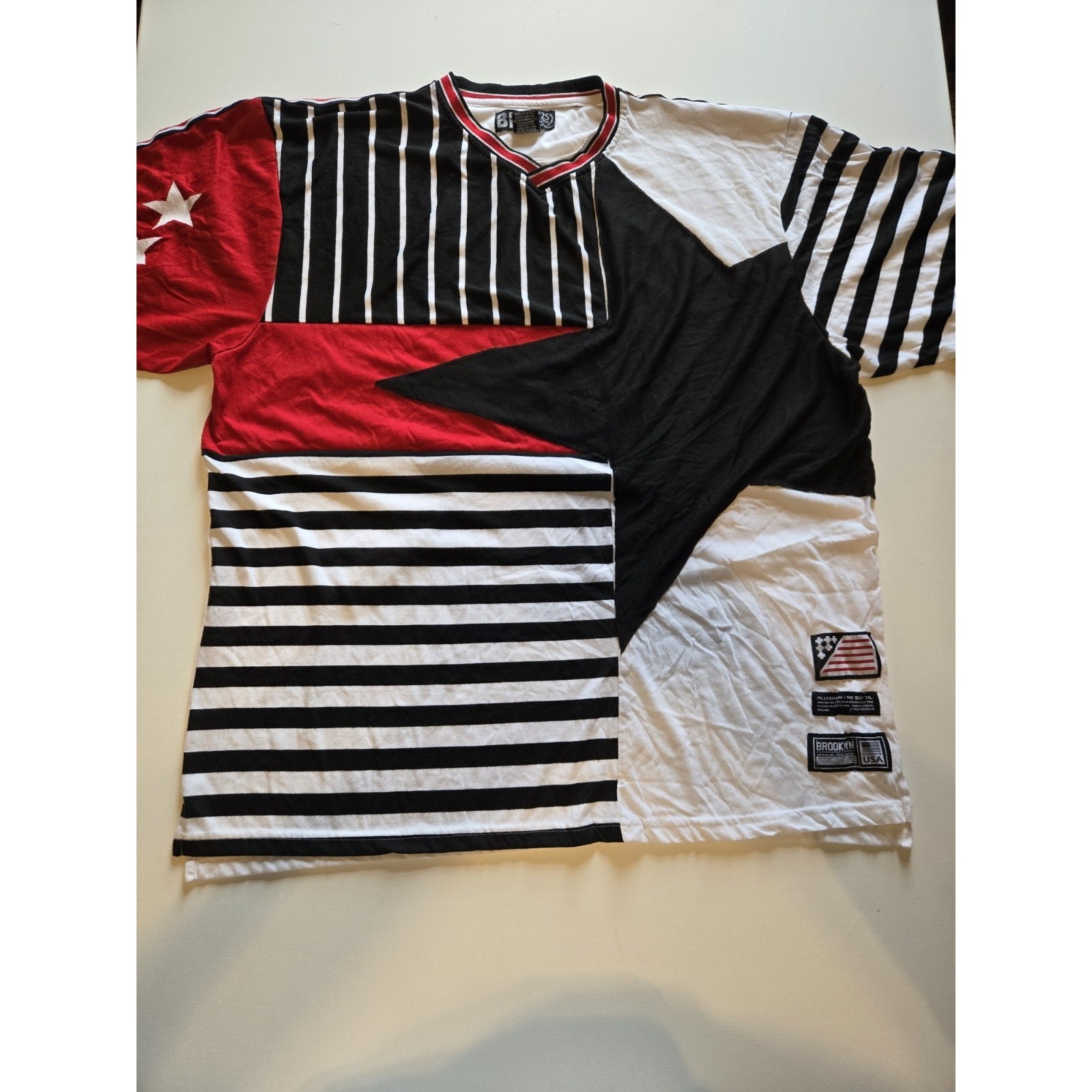 BKX Ricky Singh Brooklyn Xpress Jersey Mens 4XL Black White Red Stars Stripes gallery