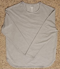 Under 5’10 Men’s Large Gray Long Sleeve Activewear Performance T-Shirt Athletic