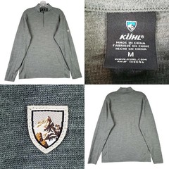 Kuhl Men’s Merino Wool Skar 1/4 Zip Pullover Sweater Size Medium Flaw