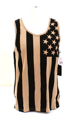 Brooklyn Cloth Men’s S Black Tan Sleeveless Tank Top Shirt